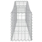 vidaXL Gabionen mit Hochbogen 5 Stk. 200x30x40/60 cm Verzinktes Eisen