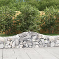 vidaXL Gabionen mit Hochbogen 5 Stk. 200x30x40/60 cm Verzinktes Eisen