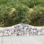 vidaXL Gabionen mit Hochbogen 5 Stk. 200x30x40/60 cm Verzinktes Eisen