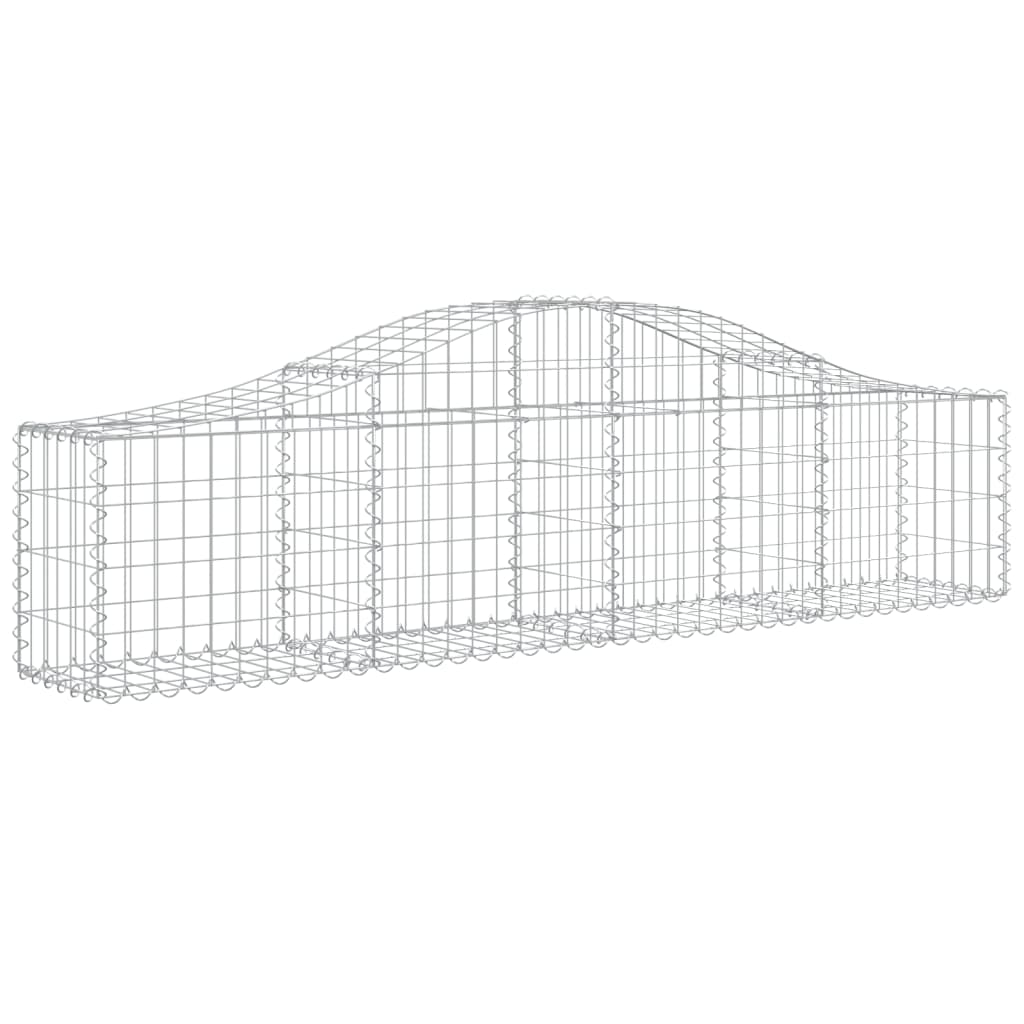 vidaXL Gabionen mit Hochbogen 9 Stk. 200x30x40/60 cm Verzinktes Eisen