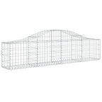 vidaXL Gabionen mit Hochbogen 9 Stk. 200x30x40/60 cm Verzinktes Eisen
