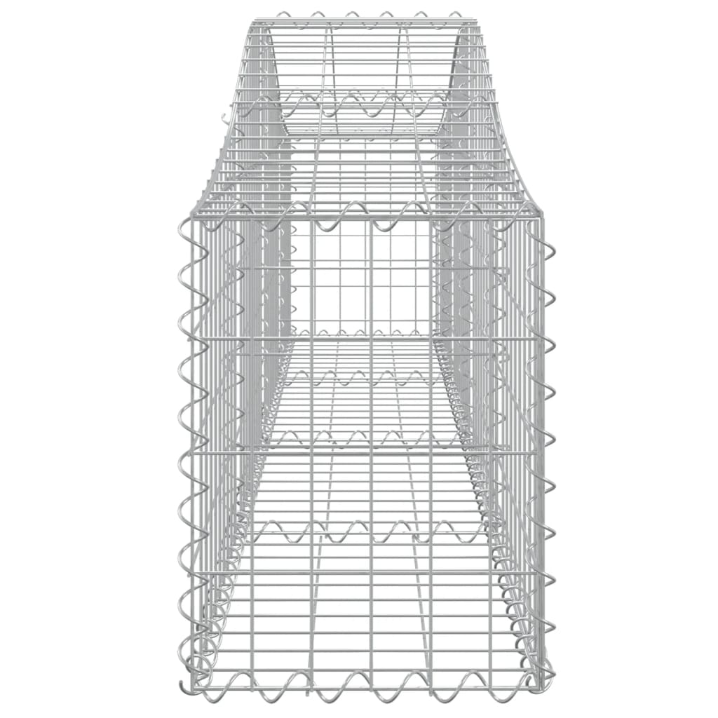 vidaXL Gabionen mit Hochbogen 9 Stk. 200x30x40/60 cm Verzinktes Eisen