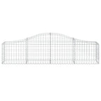 vidaXL Gabionen mit Hochbogen 10 Stk. 200x30x40/60 cm Verzinktes Eisen