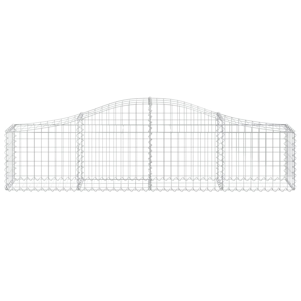 vidaXL Gabionen mit Hochbogen 10 Stk. 200x30x40/60 cm Verzinktes Eisen