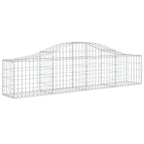 vidaXL Gabionen mit Hochbogen 11 Stk. 200x30x40/60 cm Verzinktes Eisen