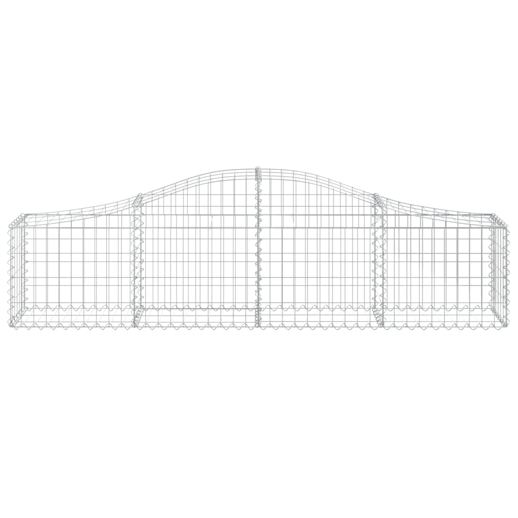 vidaXL Gabionen mit Hochbogen 11 Stk. 200x30x40/60 cm Verzinktes Eisen