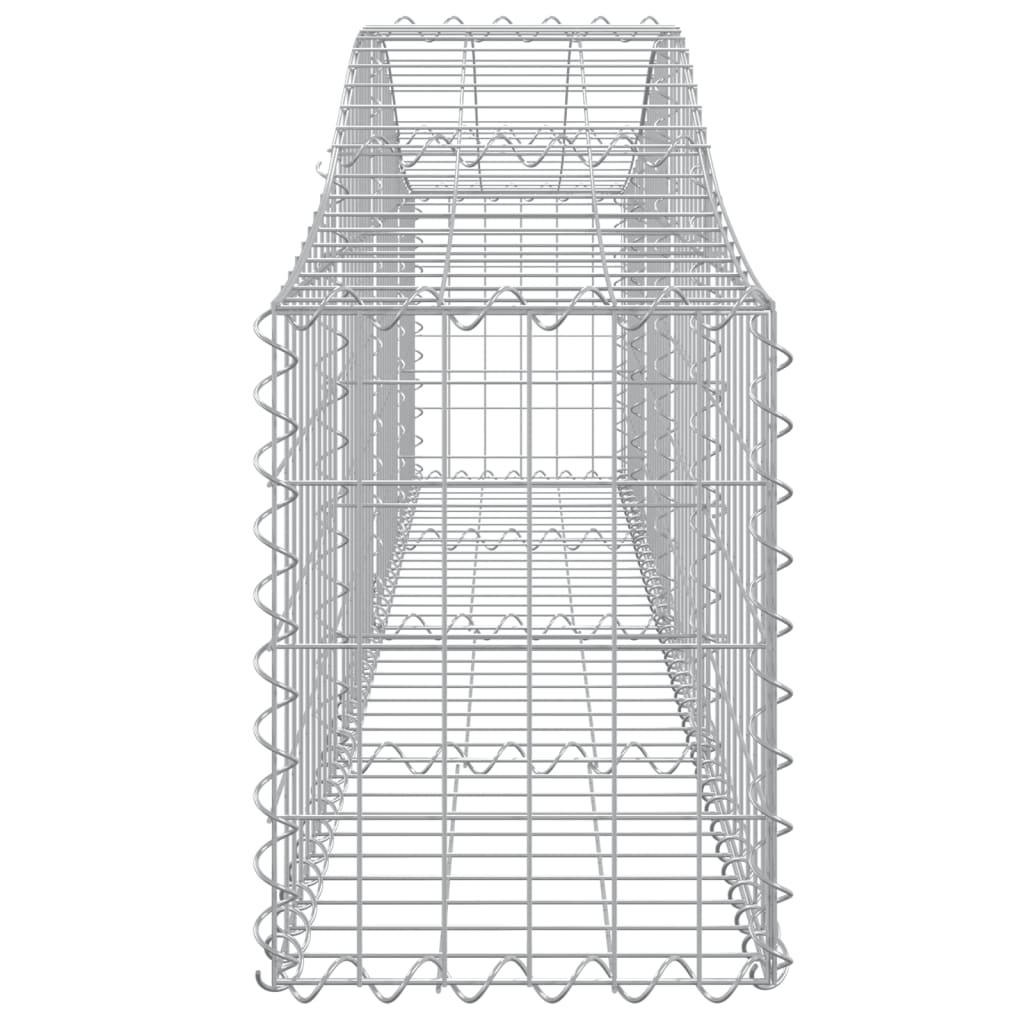 vidaXL Gabionen mit Hochbogen 11 Stk. 200x30x40/60 cm Verzinktes Eisen