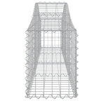 vidaXL Gabionen mit Hochbogen 12 Stk. 200x30x40/60 cm Verzinktes Eisen