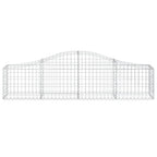 vidaXL Gabionen mit Hochbogen 14 Stk. 200x30x40/60 cm Verzinktes Eisen