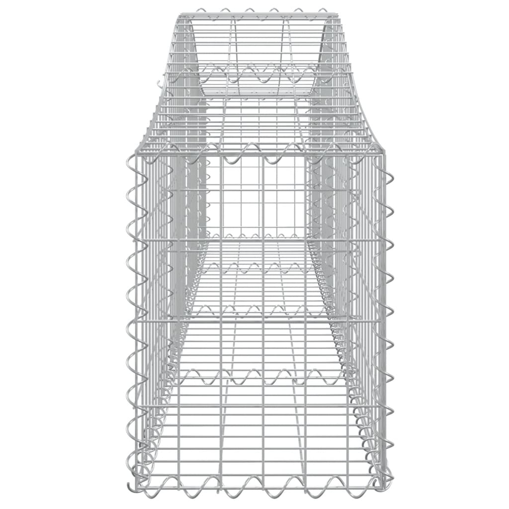 vidaXL Gabionen mit Hochbogen 14 Stk. 200x30x40/60 cm Verzinktes Eisen