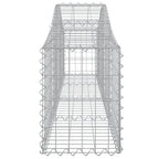 vidaXL Gabionen mit Hochbogen 14 Stk. 200x30x40/60 cm Verzinktes Eisen