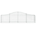 vidaXL Gabionen mit Hochbogen 18 Stk. 200x30x40/60 cm Verzinktes Eisen