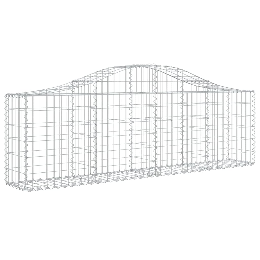 vidaXL Gabionen mit Hochbogen 25 Stk. 200x30x60/80 cm Verzinktes Eisen