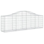 vidaXL Gabionen mit Hochbogen 25 Stk. 200x30x60/80 cm Verzinktes Eisen