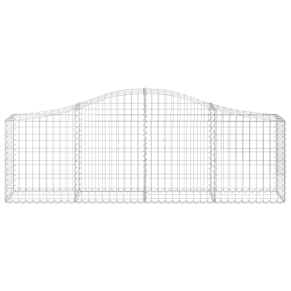 vidaXL Gabionen mit Hochbogen 25 Stk. 200x30x60/80 cm Verzinktes Eisen