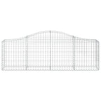 vidaXL Gabionen mit Hochbogen 25 Stk. 200x30x60/80 cm Verzinktes Eisen