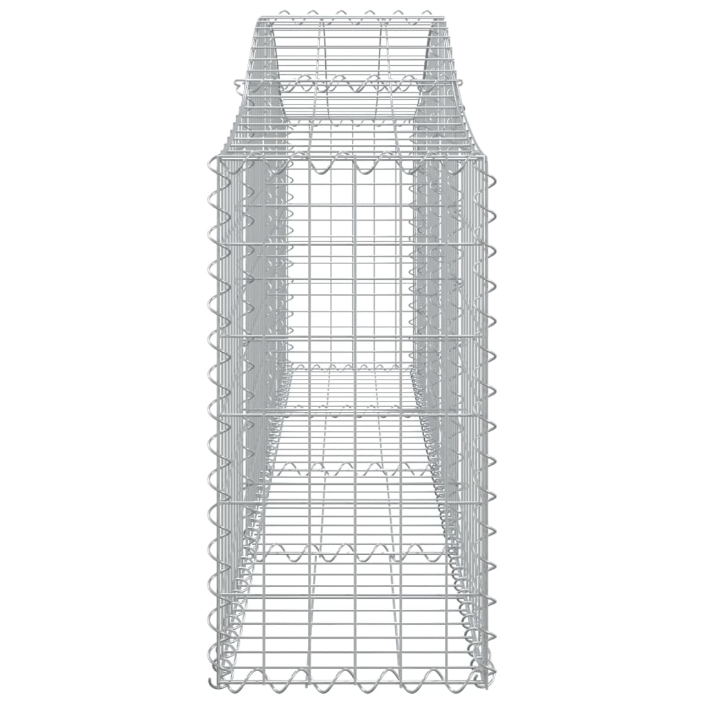 vidaXL Gabionen mit Hochbogen 25 Stk. 200x30x60/80 cm Verzinktes Eisen
