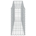 vidaXL Gabionen mit Hochbogen 25 Stk. 200x30x60/80 cm Verzinktes Eisen