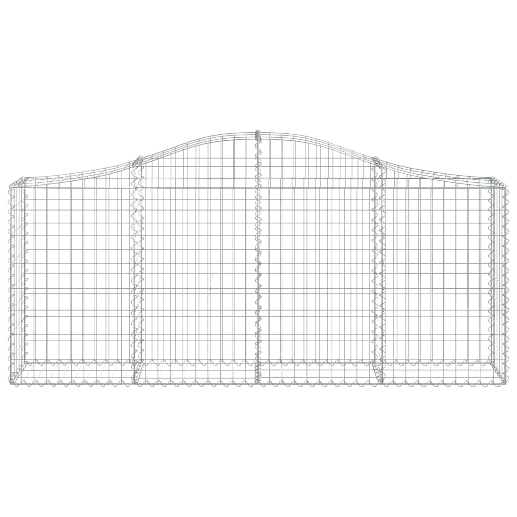 vidaXL Gabionen mit Hochbogen 40 Stk. 200x30x80/100cm Verzinktes Eisen