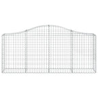 vidaXL Gabionen mit Hochbogen 40 Stk. 200x30x80/100cm Verzinktes Eisen
