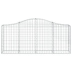vidaXL Gabionen mit Hochbogen 50 Stk. 200x30x80/100cm Verzinktes Eisen