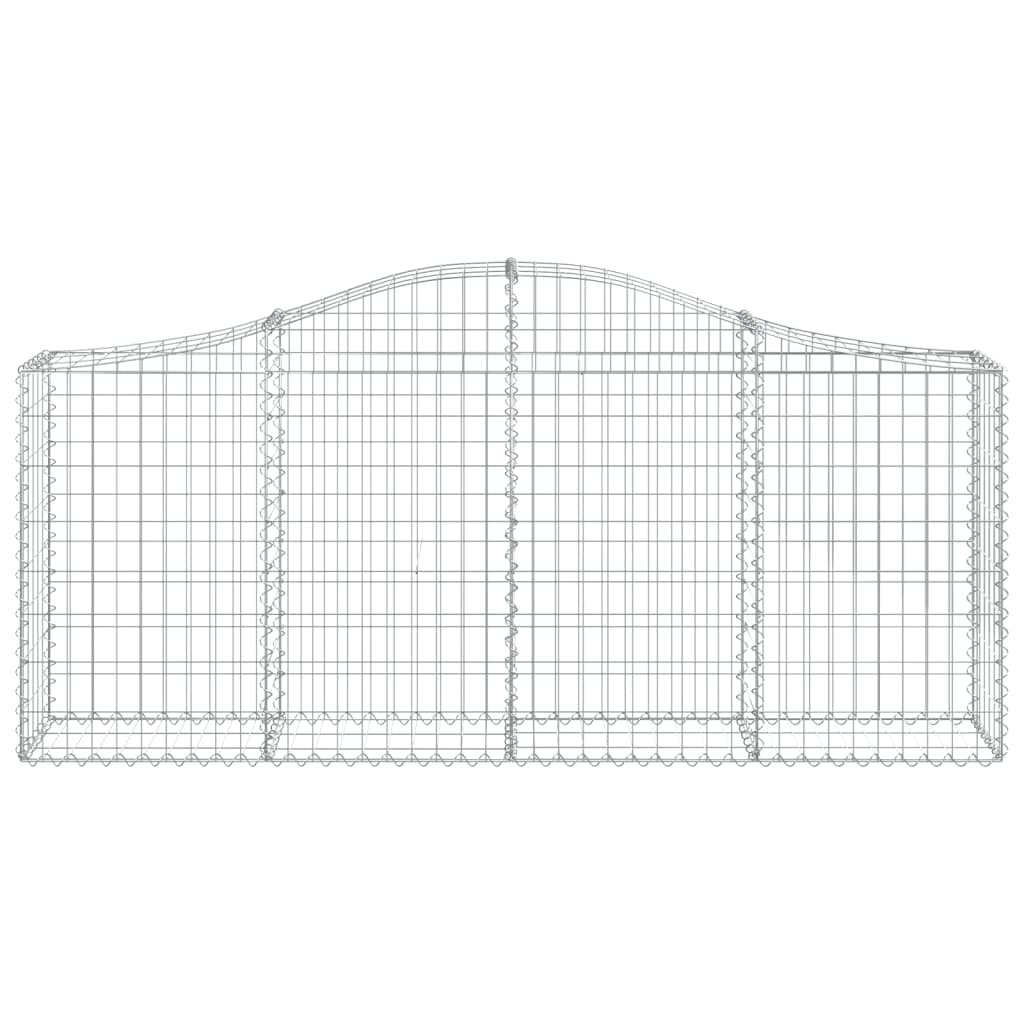 vidaXL Gabionen mit Hochbogen 50 Stk. 200x30x80/100cm Verzinktes Eisen