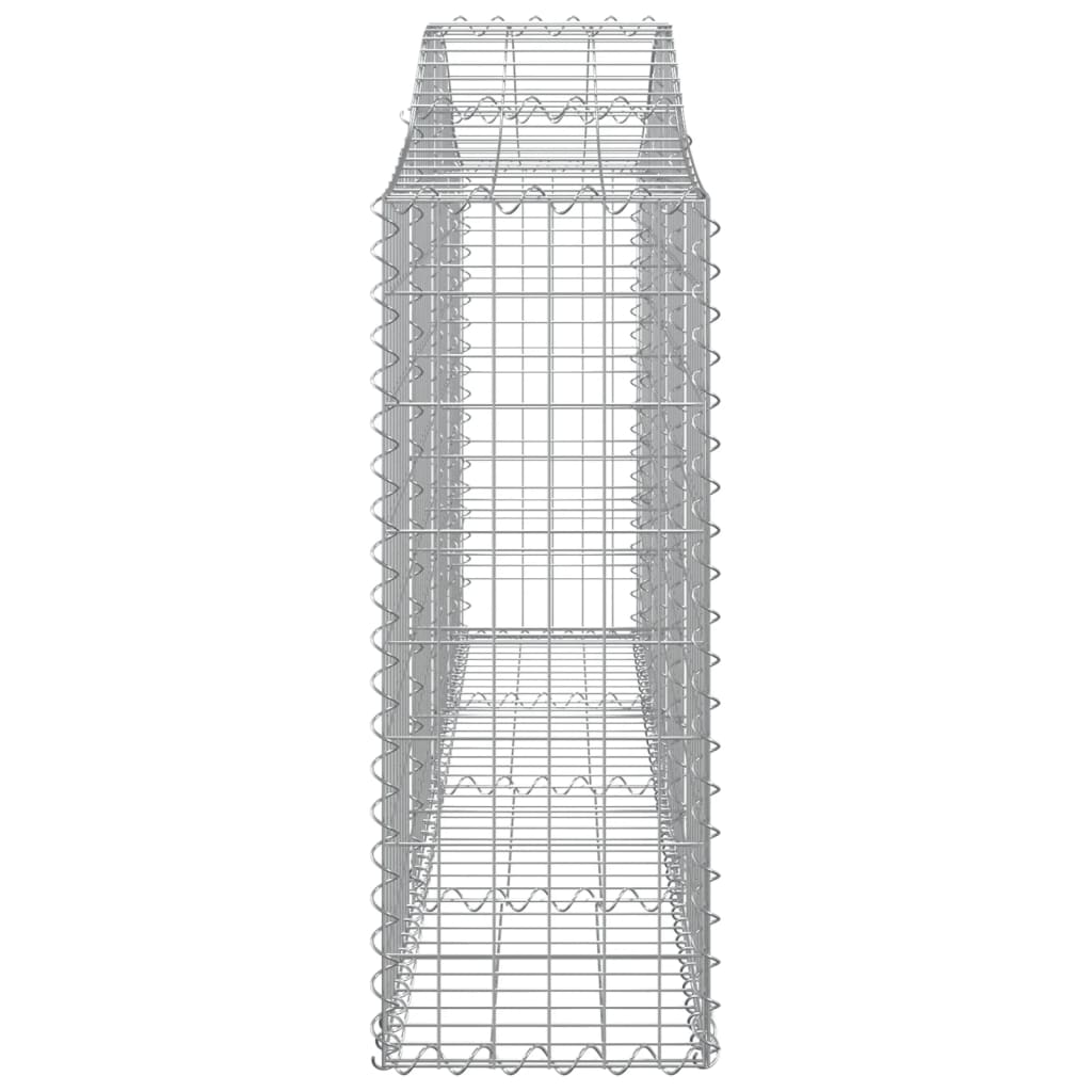 vidaXL Gabionen mit Hochbogen 50 Stk. 200x30x80/100cm Verzinktes Eisen