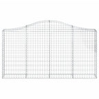 vidaXL Gabionen mit Hochbogen 10Stk. 200x30x100/120cm Verzinktes Eisen