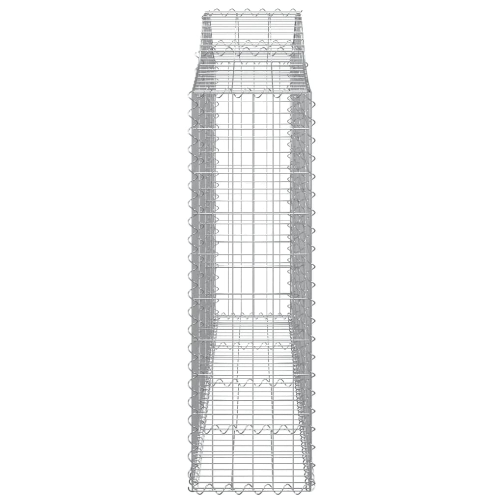 vidaXL Gabionen mit Hochbogen 10Stk. 200x30x100/120cm Verzinktes Eisen