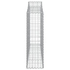 vidaXL Gabionen mit Hochbogen 11Stk. 200x30x100/120cm Verzinktes Eisen