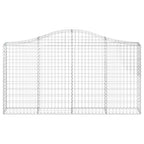 vidaXL Gabionen mit Hochbogen 12Stk. 200x30x100/120cm Verzinktes Eisen