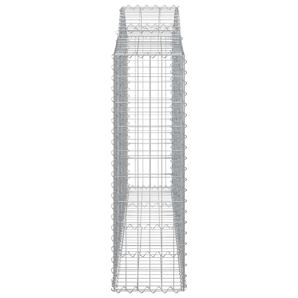 vidaXL Gabionen mit Hochbogen 12Stk. 200x30x100/120cm Verzinktes Eisen