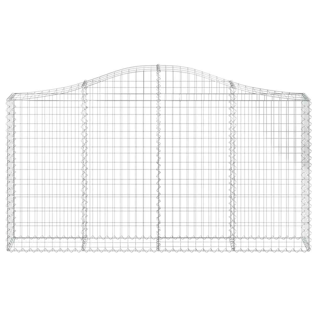 vidaXL Gabionen mit Hochbogen 13Stk. 200x30x100/120cm Verzinktes Eisen