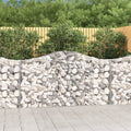 vidaXL Gabionen mit Hochbogen 14Stk. 200x30x100/120cm Verzinktes Eisen