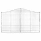 vidaXL Gabionen mit Hochbogen 18Stk. 200x30x100/120cm Verzinktes Eisen