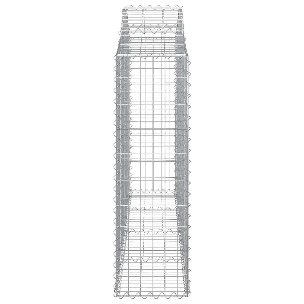 vidaXL Gabionen mit Hochbogen 18Stk. 200x30x100/120cm Verzinktes Eisen