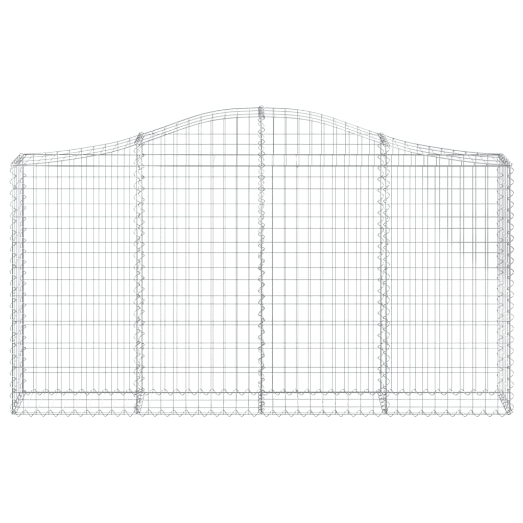 vidaXL Gabionen mit Hochbogen 20Stk. 200x30x100/120cm Verzinktes Eisen