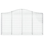 vidaXL Gabionen mit Hochbogen 20Stk. 200x30x100/120cm Verzinktes Eisen
