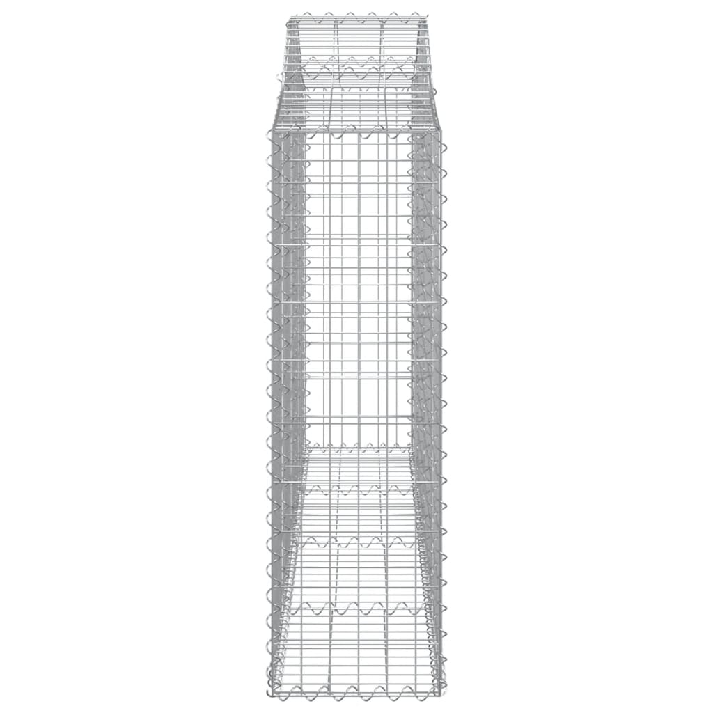 vidaXL Gabionen mit Hochbogen 25Stk. 200x30x100/120cm Verzinktes Eisen