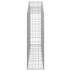 vidaXL Gabionen mit Hochbogen 25Stk. 200x30x100/120cm Verzinktes Eisen
