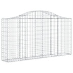 vidaXL Gabionen mit Hochbogen 30Stk. 200x30x100/120cm Verzinktes Eisen