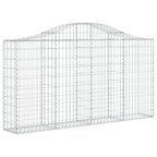 vidaXL Gabionen mit Hochbogen 40Stk. 200x30x100/120cm Verzinktes Eisen
