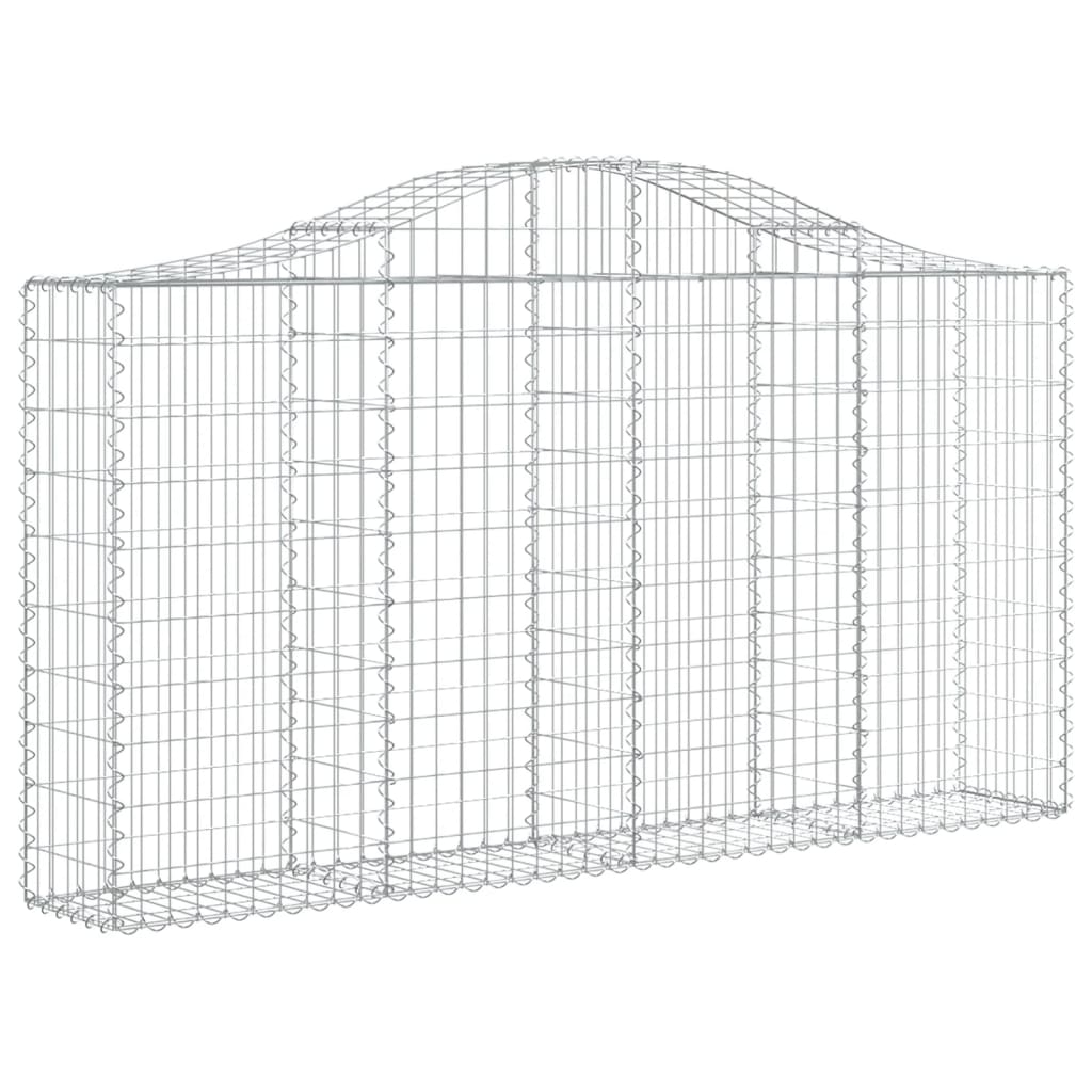 vidaXL Gabionen mit Hochbogen 40Stk. 200x30x100/120cm Verzinktes Eisen