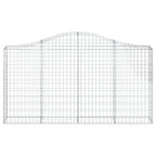 vidaXL Gabionen mit Hochbogen 40Stk. 200x30x100/120cm Verzinktes Eisen