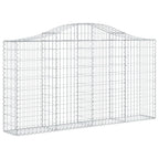 vidaXL Gabionen mit Hochbogen 50Stk. 200x30x100/120cm Verzinktes Eisen
