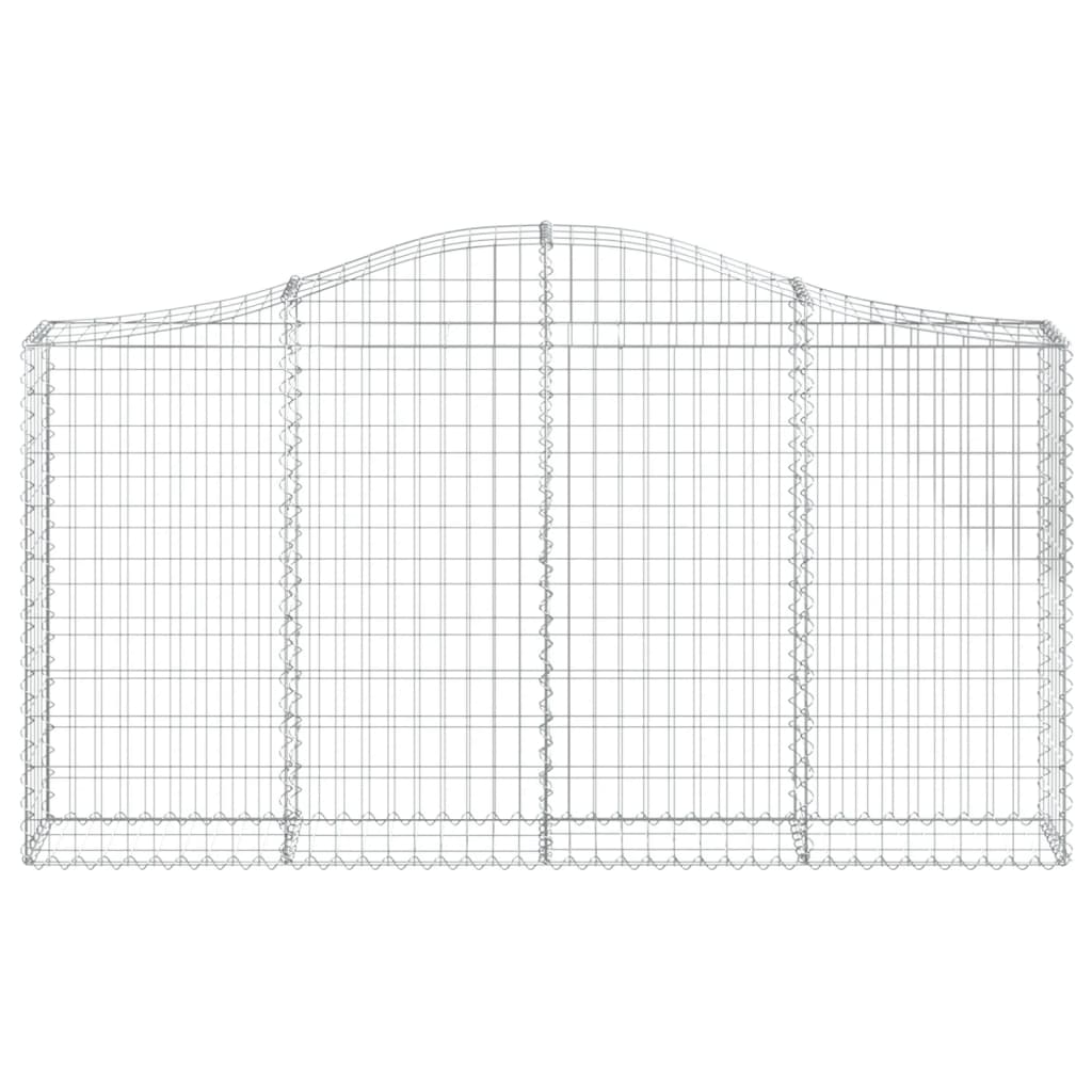 vidaXL Gabionen mit Hochbogen 50Stk. 200x30x100/120cm Verzinktes Eisen