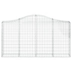 vidaXL Gabionen mit Hochbogen 50Stk. 200x30x100/120cm Verzinktes Eisen