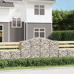vidaXL Gabionen mit Hochbogen 50Stk. 200x30x100/120cm Verzinktes Eisen