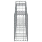 vidaXL Gabionen mit Hochbogen 17 Stk. 300x30x60/80 cm Verzinktes Eisen
