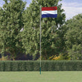 vidaXL Niederländische Flagge mit Mast 6,08 m Aluminium
